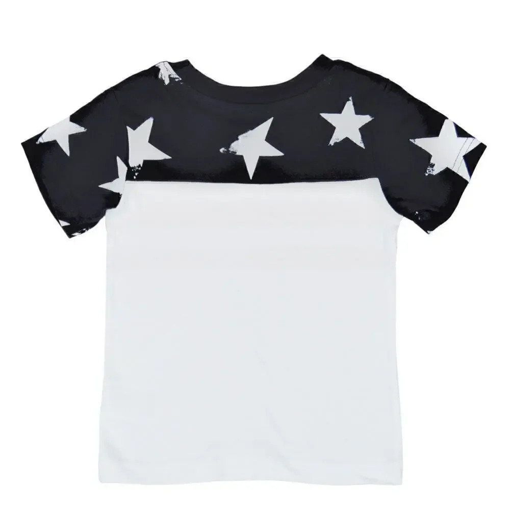 New! French Toast Toddler Boy's Cotton American Patriotic Stars Graphic Tee Top